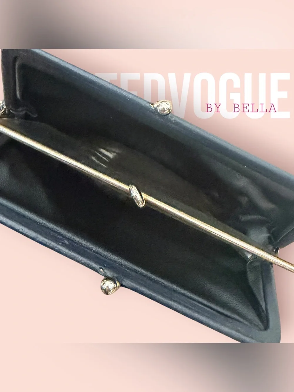 Vintage Dior Oblique Trotter Monogram Kiss-Lock Clutch / Pouch